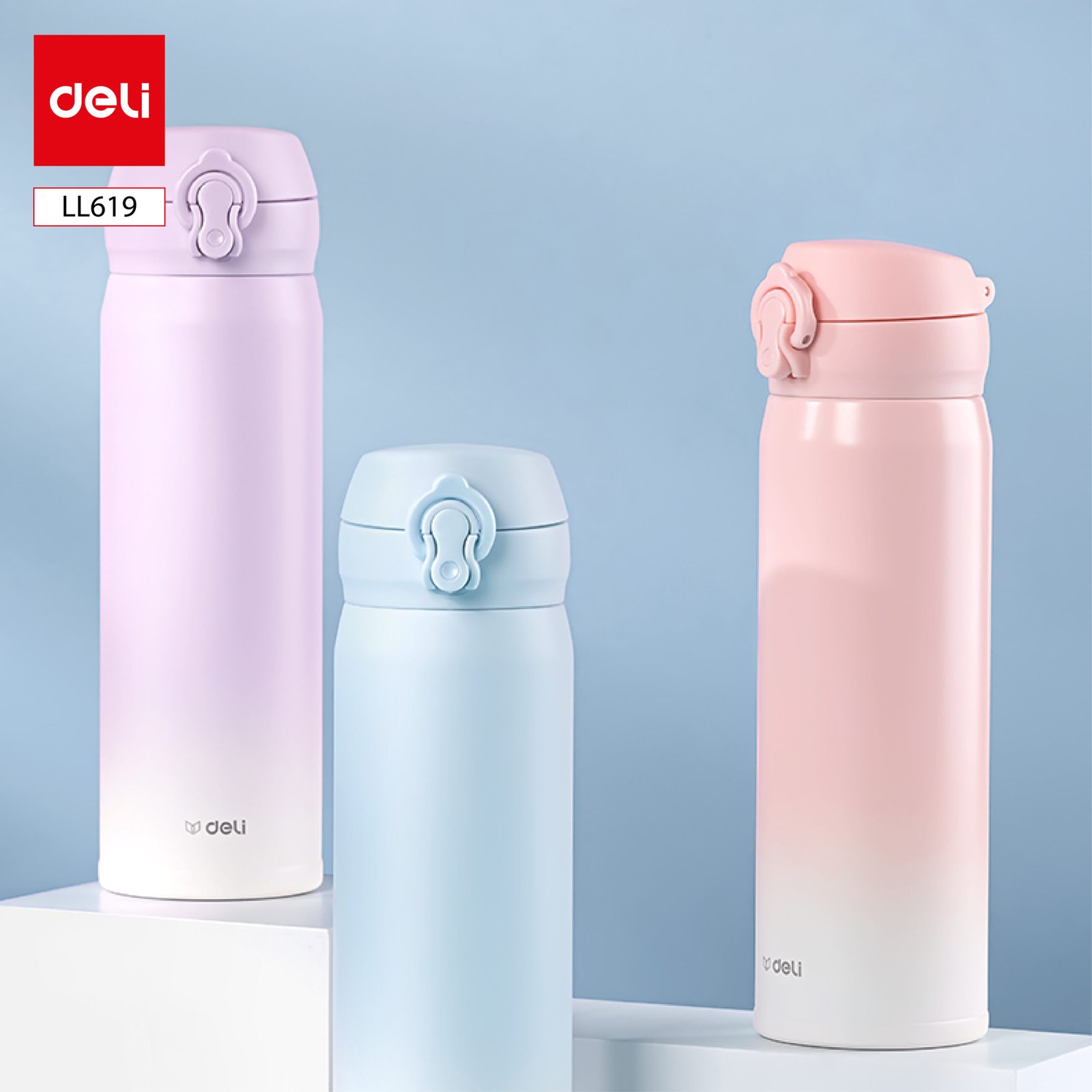 ديلي مطرة حافظة حرارة - زهر /أسود / أزرق/ كحلي/ بنفسجي/ فضي - LL619