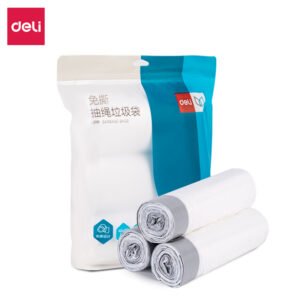 ديلي أكياس قمامة للسلات المكتبية - مقاوم للتمزق - ٣ لفات - ٣٠ قطعة/لفة - أبيض - LQ191