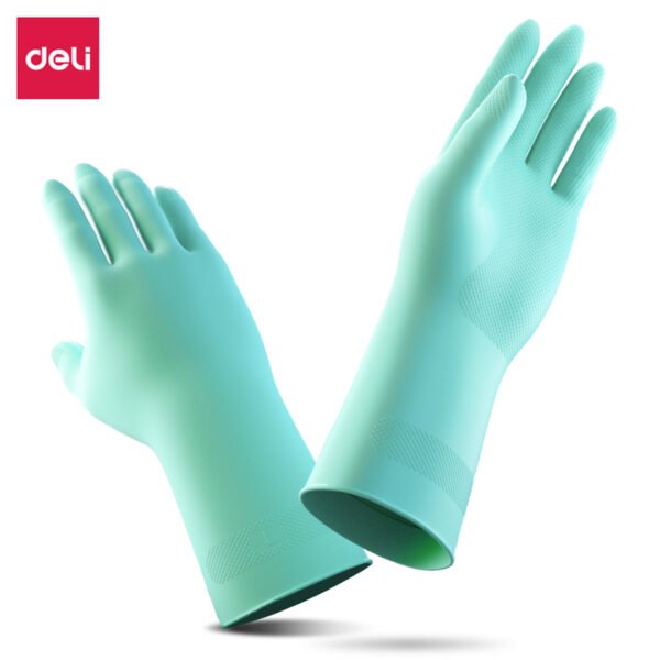 LQ620 (7) ديلي قفازات أعمال منزلية - قياس وسط - أخضر - LQ620