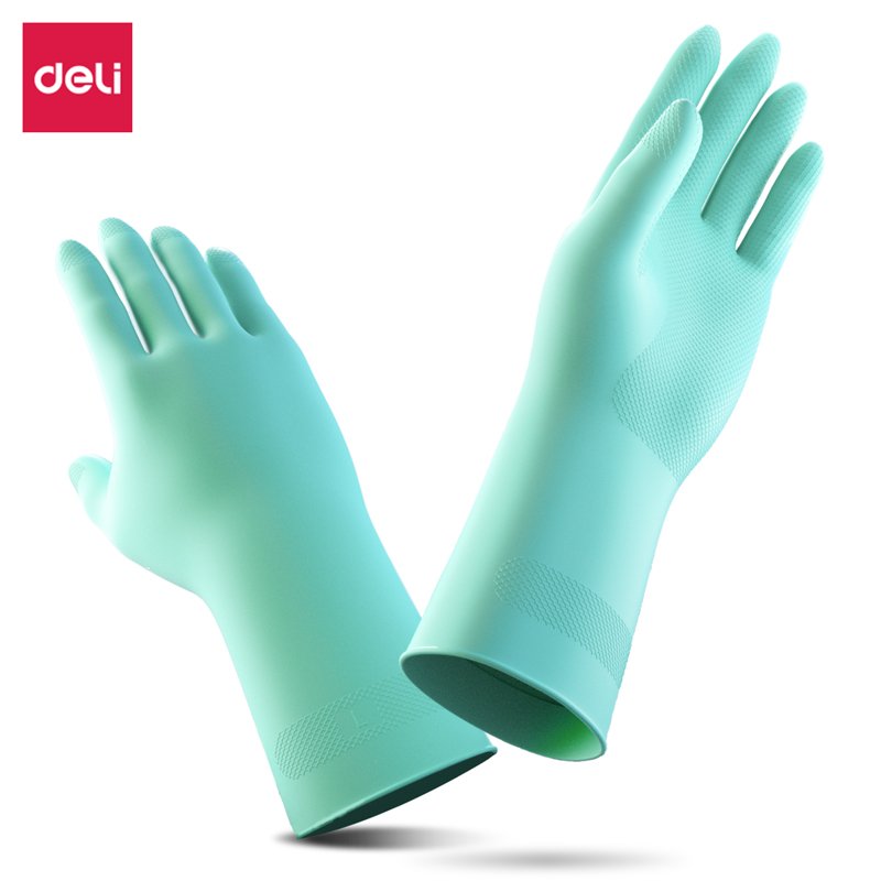 ديلي قفازات أعمال منزلية - قياس وسط - أخضر - LQ620