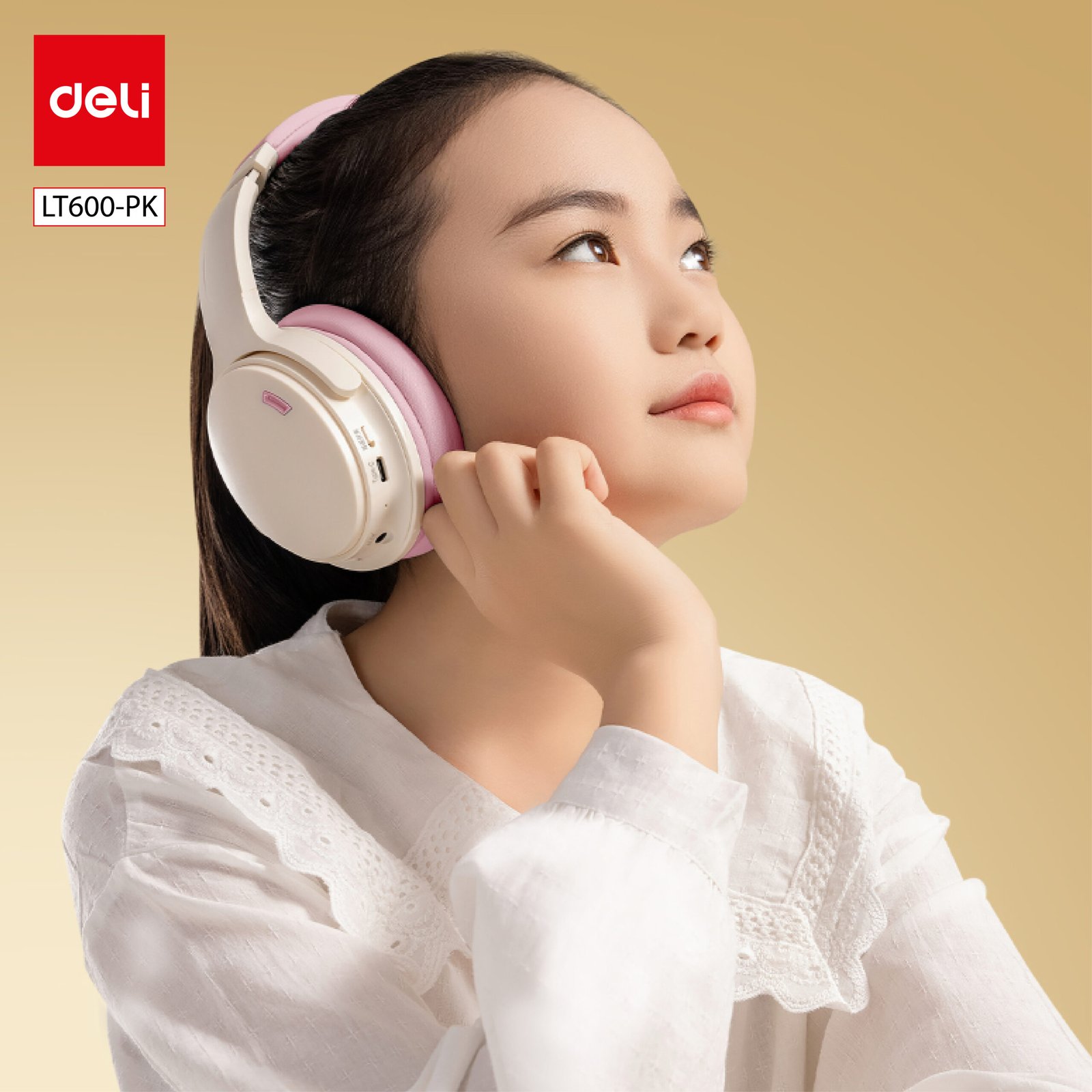 ديلي سماعة رأس - 190×165×85 مم - رمادي، زهر - LT600