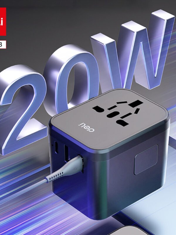 LU5033 (3) ديلي محول مقبس كهربائي بأنماط مختلفة - أسود - LU5033