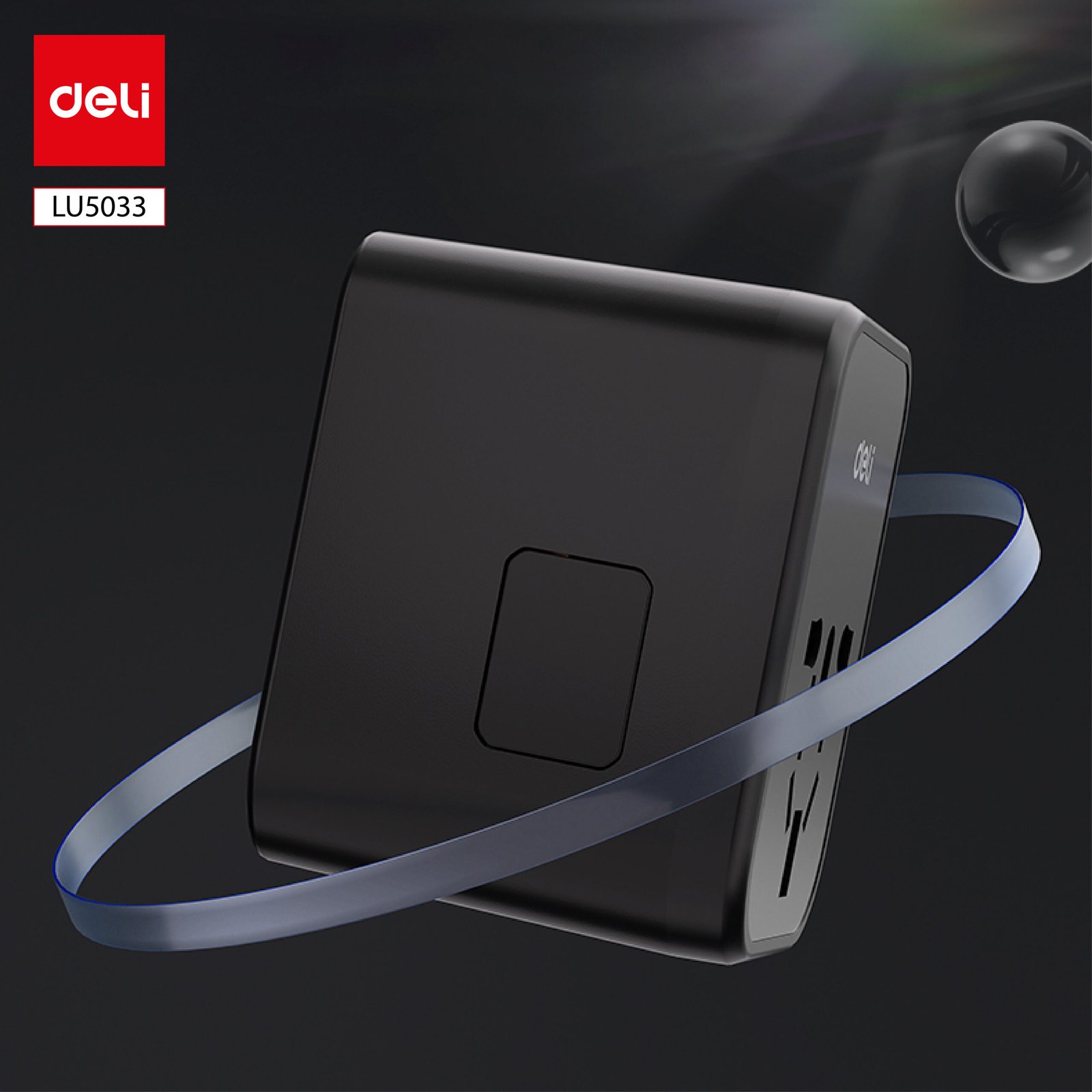 LU5033 (6) ديلي محول مقبس كهربائي بأنماط مختلفة - أسود - LU5033