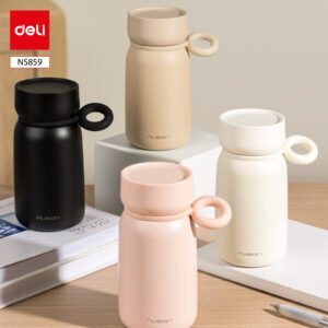 ديلي مطرة حافظة حرارة - خفيفة الوزن - 330 مل -زهر/ بني/ أسود/ أبيض - NS859