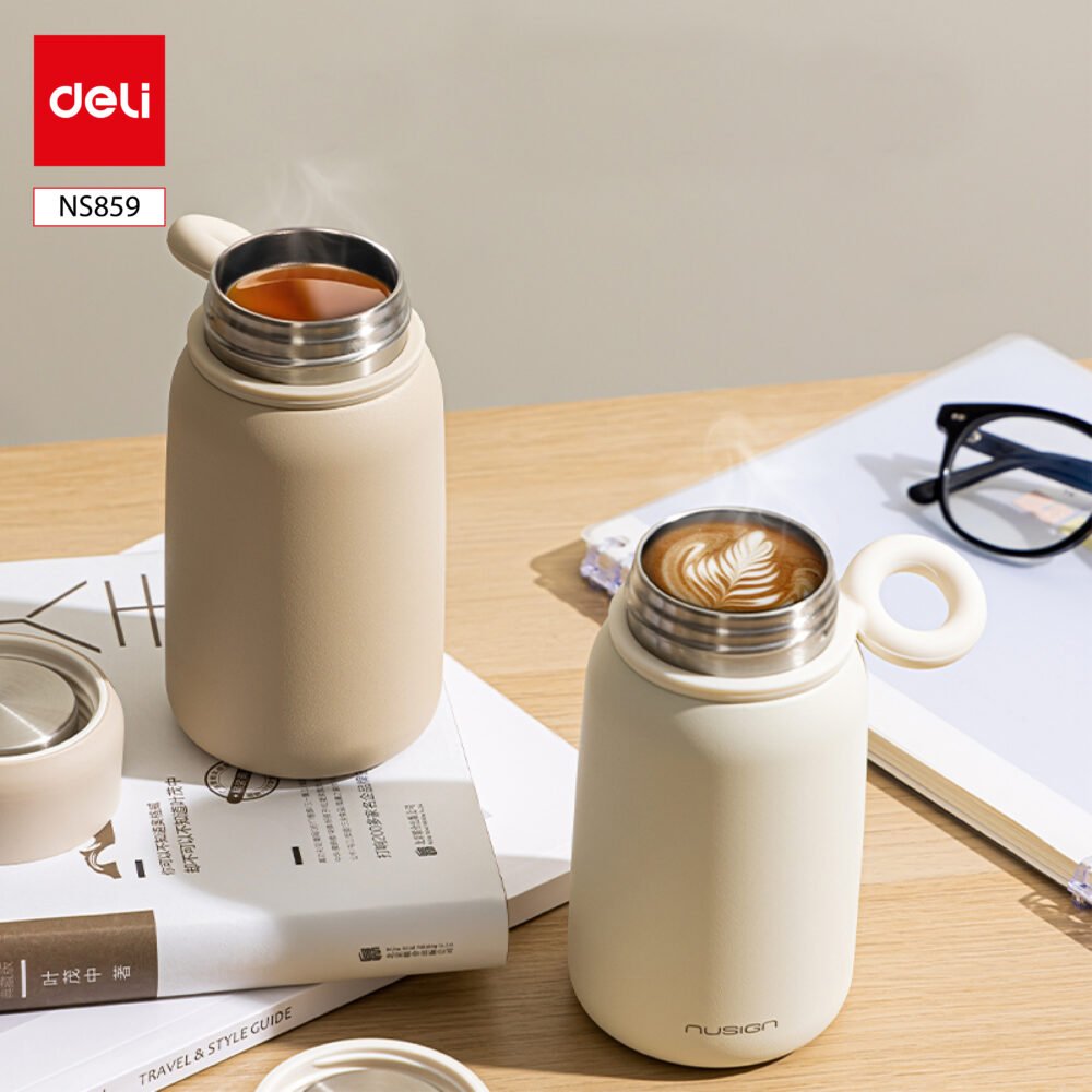 ديلي مطرة حافظة حرارة - خفيفة الوزن - 330 مل -زهر/ بني/ أسود/ أبيض - NS859