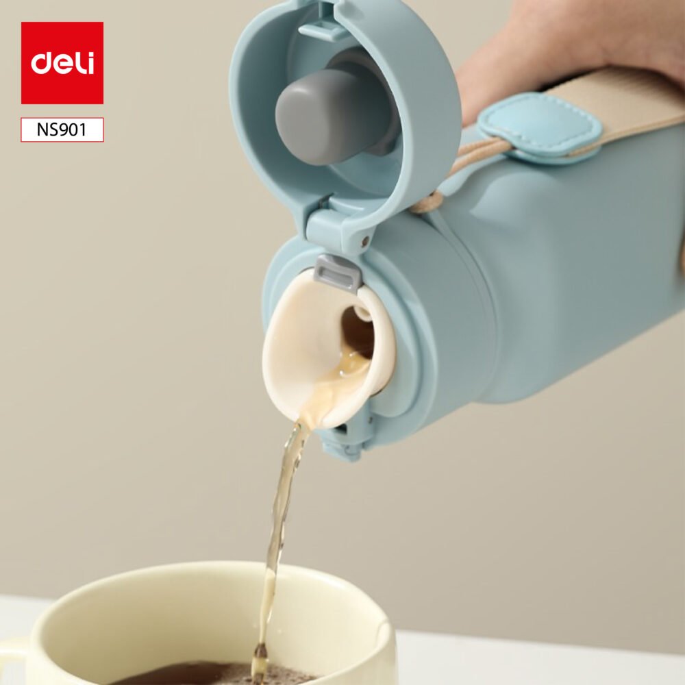 ديلي مطرة حافظة حرارة - 6 ساعات - 380 مل - زهر/ أزرق - NS901