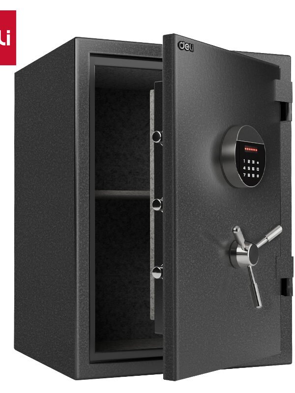 ديلي خزنة معدنية - مقاومة للحريق - حماية (أرقام + مفتاح) - 54 كغ - 60*45*40 سم - بني - ET601
