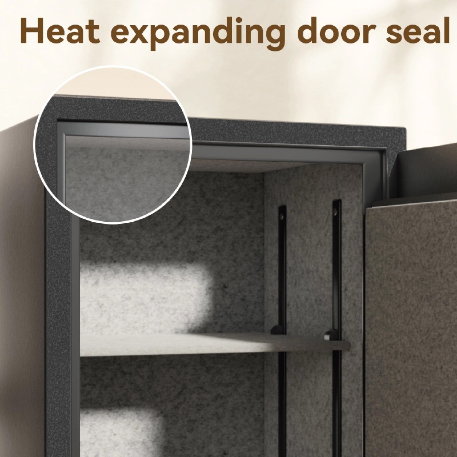 ديلي خزنة معدنية - مقاومة للحريق - حماية (أرقام + مفتاح) - 72 كغ - 80*45*40 سم - بني - ET602