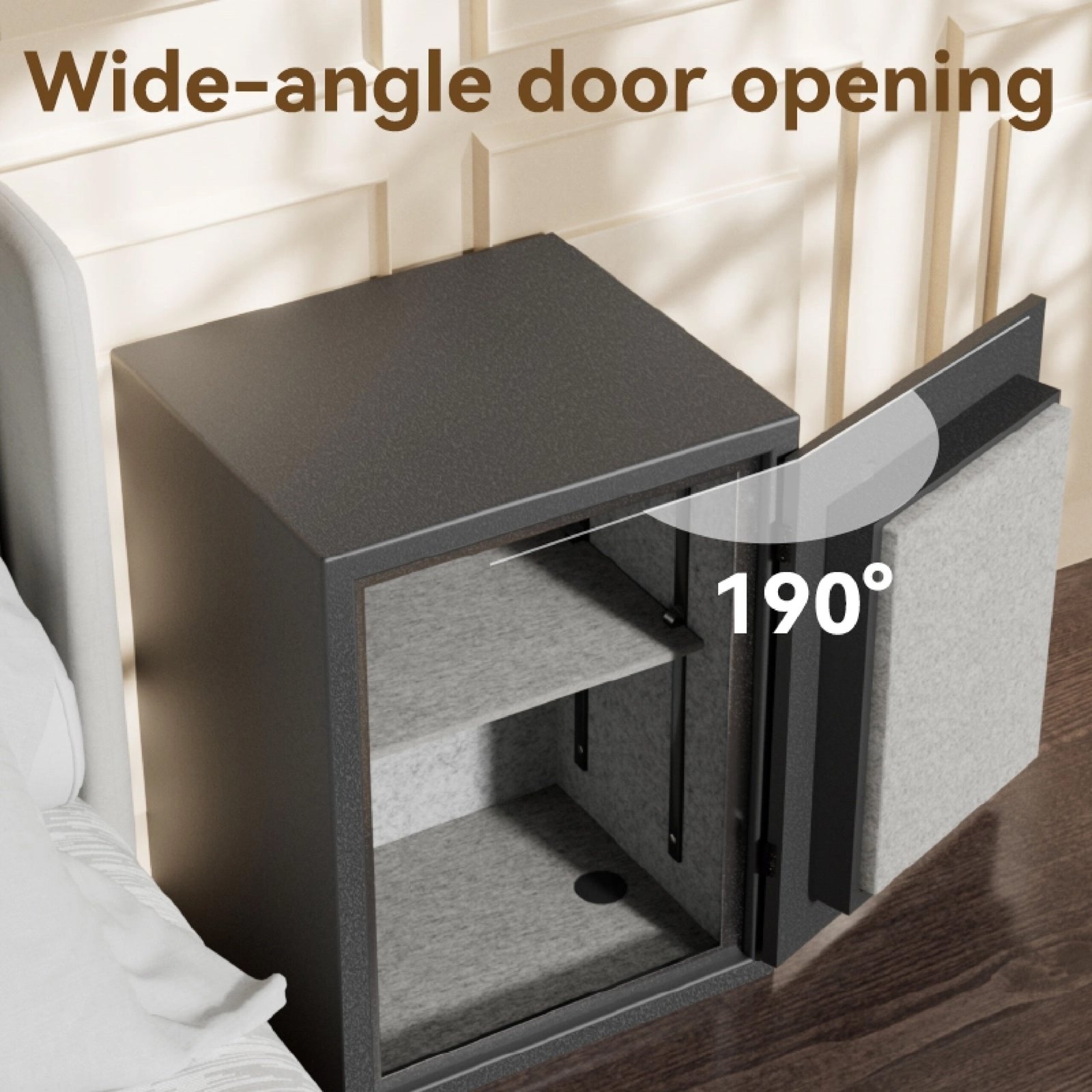 ديلي خزنة معدنية - مقاومة للحريق - حماية (أرقام + مفتاح) - 72 كغ - 80*45*40 سم - بني - ET602