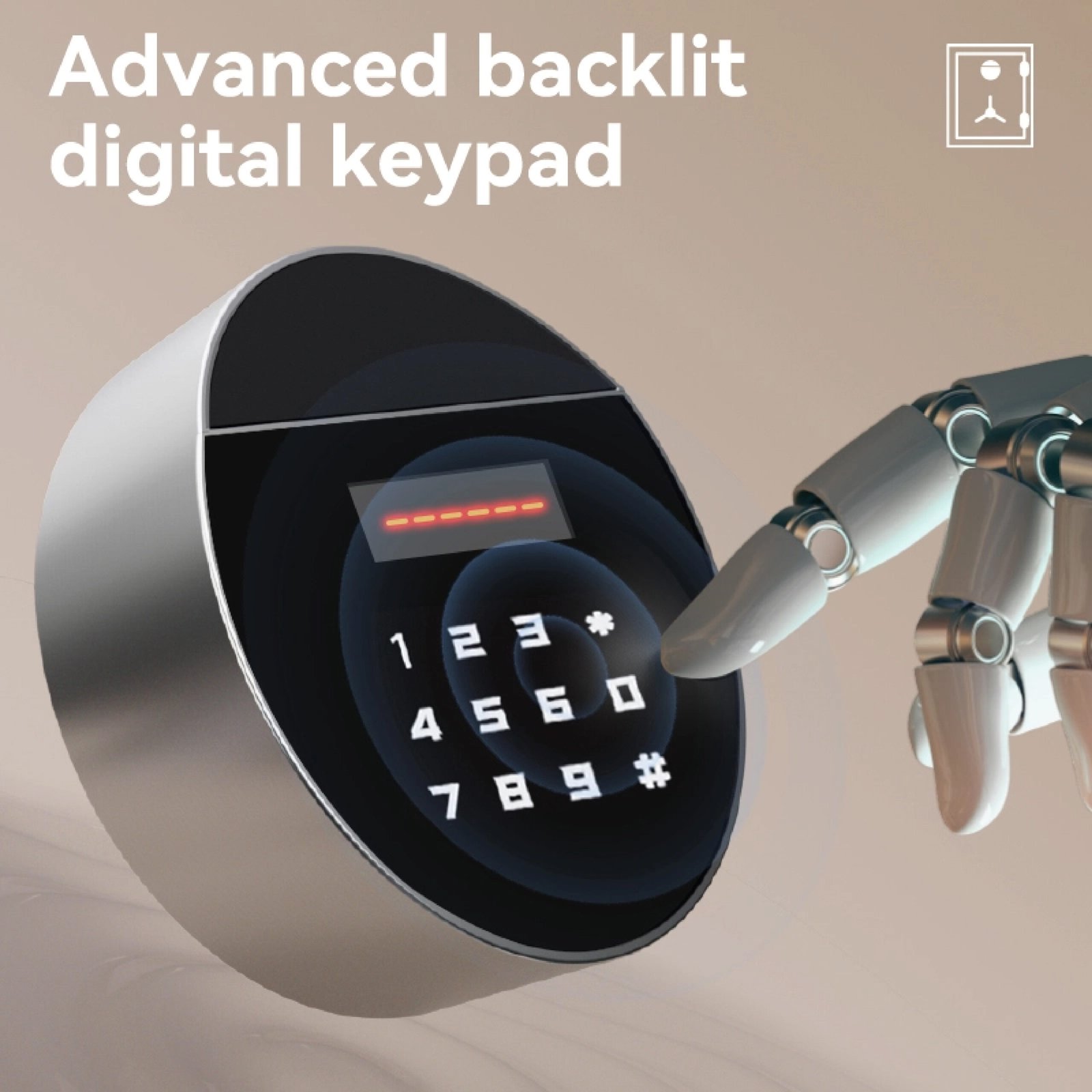 ديلي خزنة معدنية - مقاومة للحريق - حماية (أرقام + مفتاح) - 72 كغ - 80*45*40 سم - بني - ET602