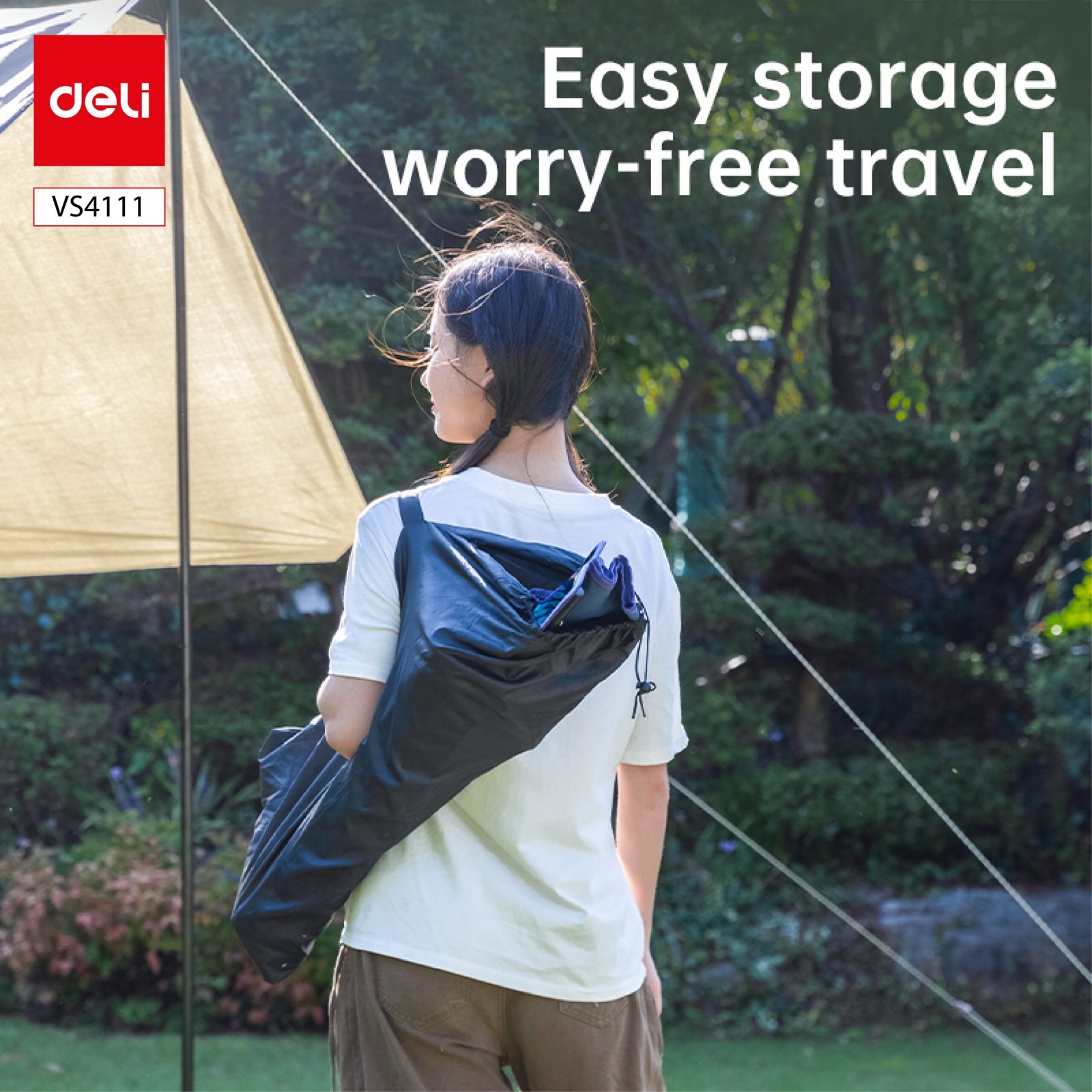 ديلي كرسي تخييم قابل للطي - حجم : 55*33*33 (سم) - أسود - VS4111