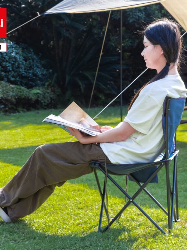 ديلي كرسي تخييم قابل للطي - حجم : 55*33*33 (سم) - أسود - VS4111