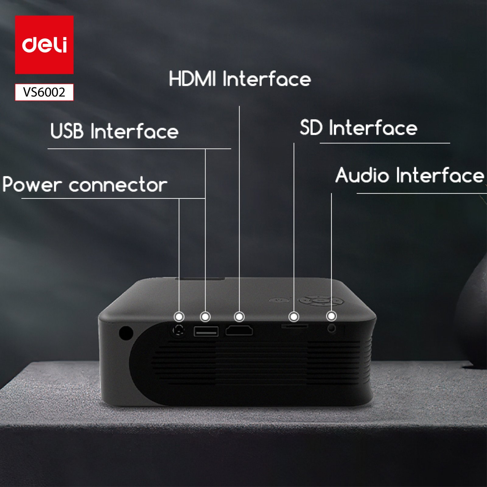 ديلي جهاز إسقاط ( بروجيكتور ) - رمادي - VS6002