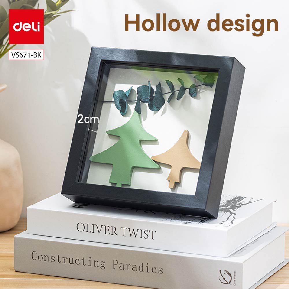 VS671-BK (1) ديلي برواز صور - مع قاعدة للتثبيت - 8*8 - أسود - VS671-BK