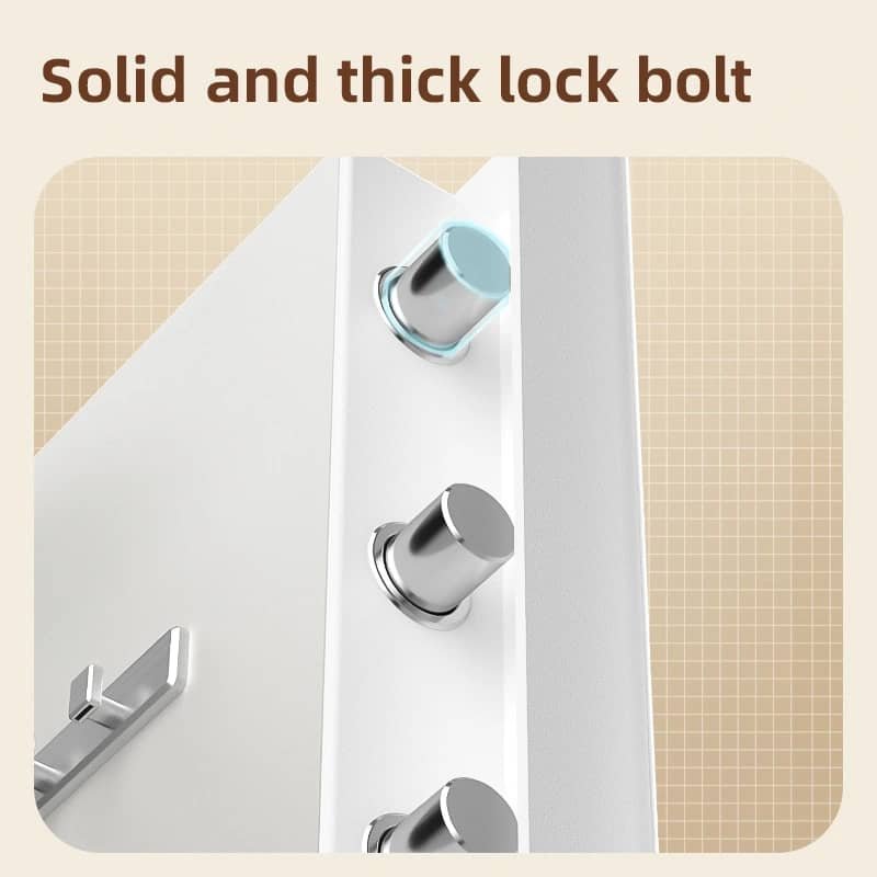 ديلي خزنة معدنية شكل براد مكتبي - حماية (أرقام +بصمة + مفتاح) - 40 كغ - 56*40*38- أبيض - ET606