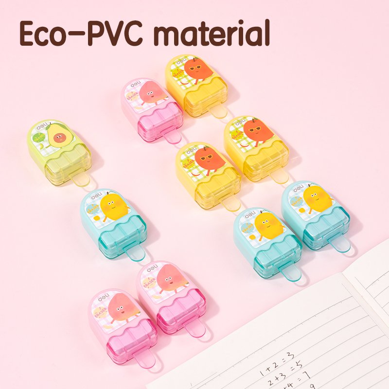 E71122 (3) ديلي ممحاة - قياس 60*30*15 مم - ألوان مختلفة - E71122