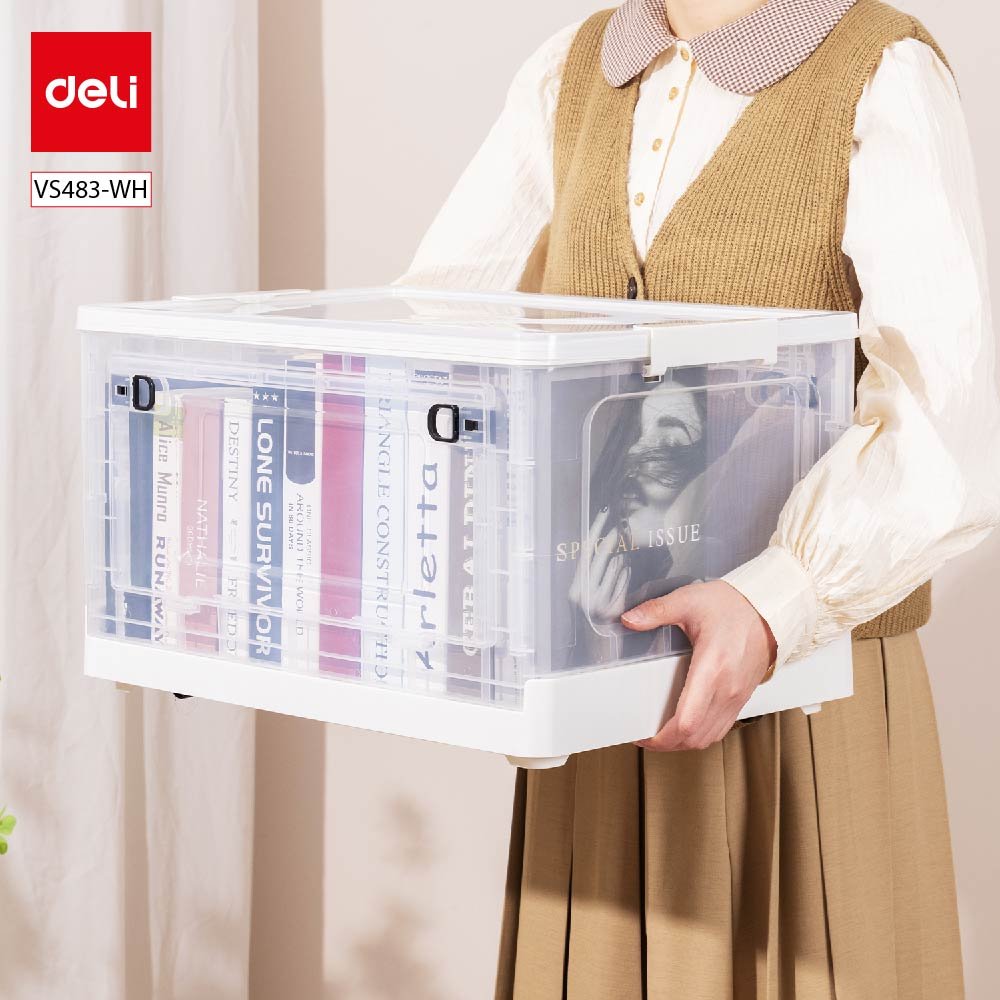 VS483-WH (1) ديلي سلة تخزين قابلة للطي - صغيرة الحجم - 39.7*29.3*24.5 سم - أبيض - VS483-WH