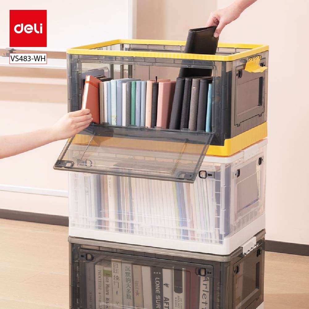 VS483-WH (2) ديلي سلة تخزين قابلة للطي - صغيرة الحجم - 39.7*29.3*24.5 سم - أبيض - VS483-WH