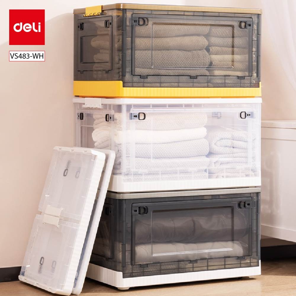 VS483-WH (4) ديلي سلة تخزين قابلة للطي - صغيرة الحجم - 39.7*29.3*24.5 سم - أبيض - VS483-WH