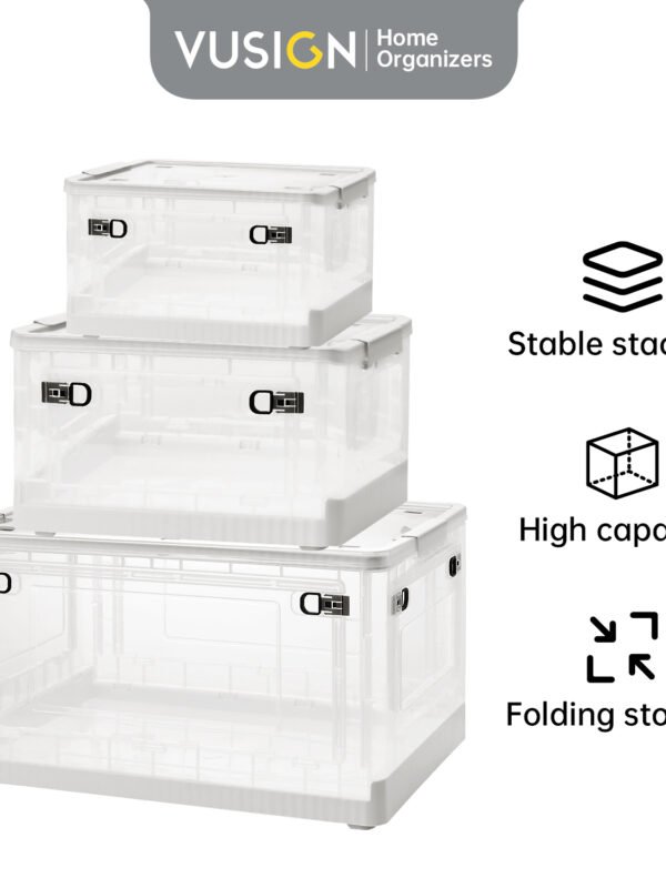 ديلي سلة تخزين قابلة للطي - متوسطة الحجم - 51*35.7*30.7 سم - أبيض - VS484-WH