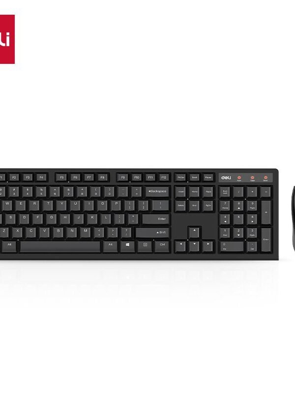 ديلي مجموعة لوحة مفاتيح لاسلكية - لوحة المفاتيح: (444.3 × 128.5 × 29.8) مم، الماوس: (109.2 × 61.2 × 35) مم - أسود - 3729ES