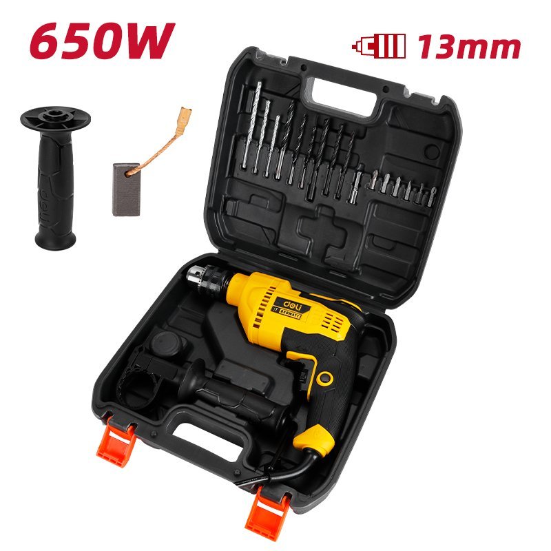 DC180 (1) ديلي طقم مثقاب - 650 واط - 13 مم - أصفر - DC180