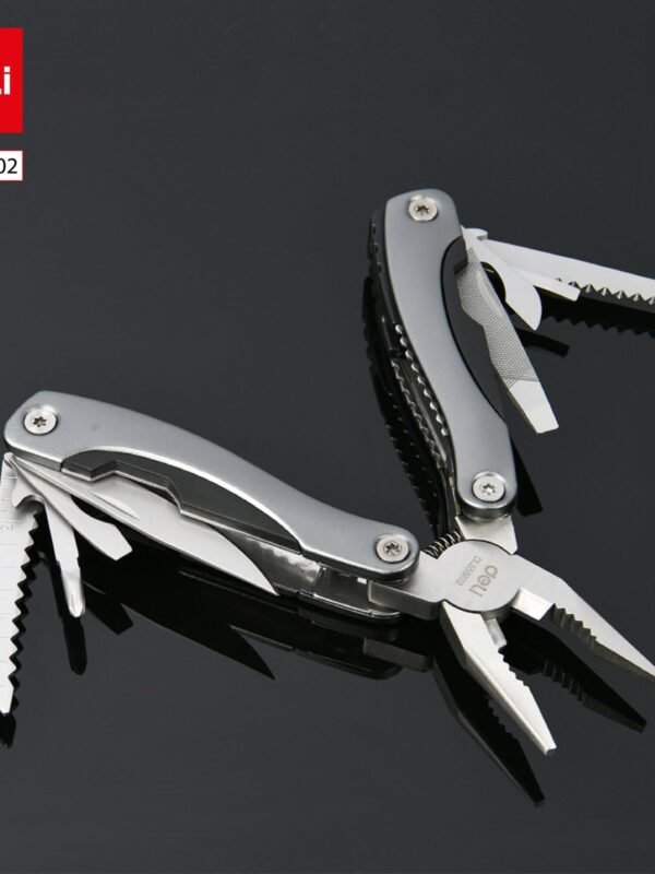 DL555102 (2) ديلي كماشة متعددة الاستخدامات قابلة للطي - 15 في 1 - رمادي - DL555102