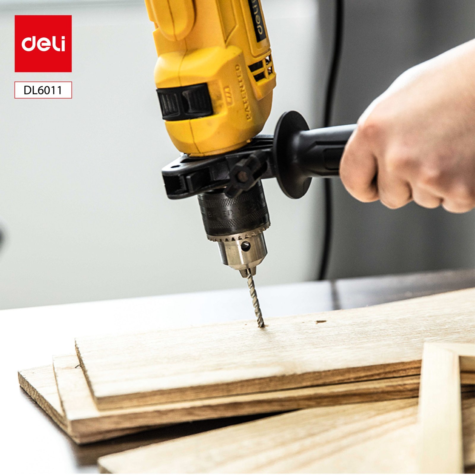 ديلي طقم مثقاب كهربائي - طقم مثقاب صدمات φ13 مم - أسود - DL6011