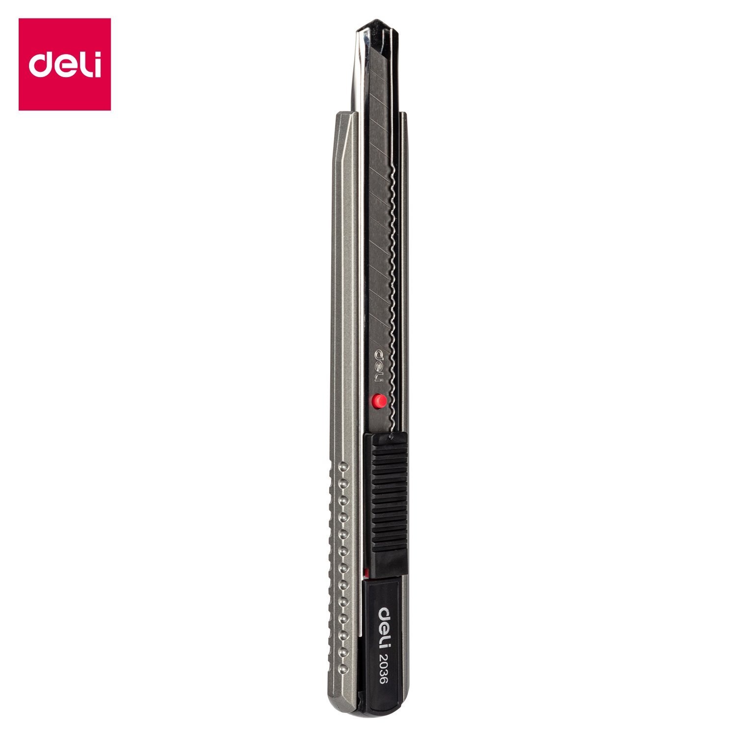 E2036 (4) ديلي مشرط معدن رفيع - قفل تلقائي - 142×18×11 مم - فضي - E2036