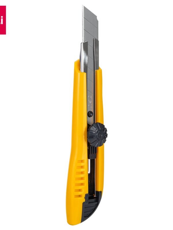 ديلي مشرط بلاستيك سكة معدن عريض - قفل برغي - 160×35×26.8 مم - أصفر - E2043