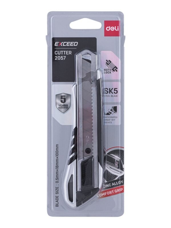 ديلي مشرط معدن عريض - قفل تلقائي - 155×40×18 مم - فضي - E2057