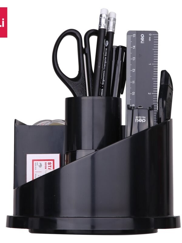 ديلي مجموعة قرطاسية عدة مكتب - φ153×145 مم - أسود - E38251A