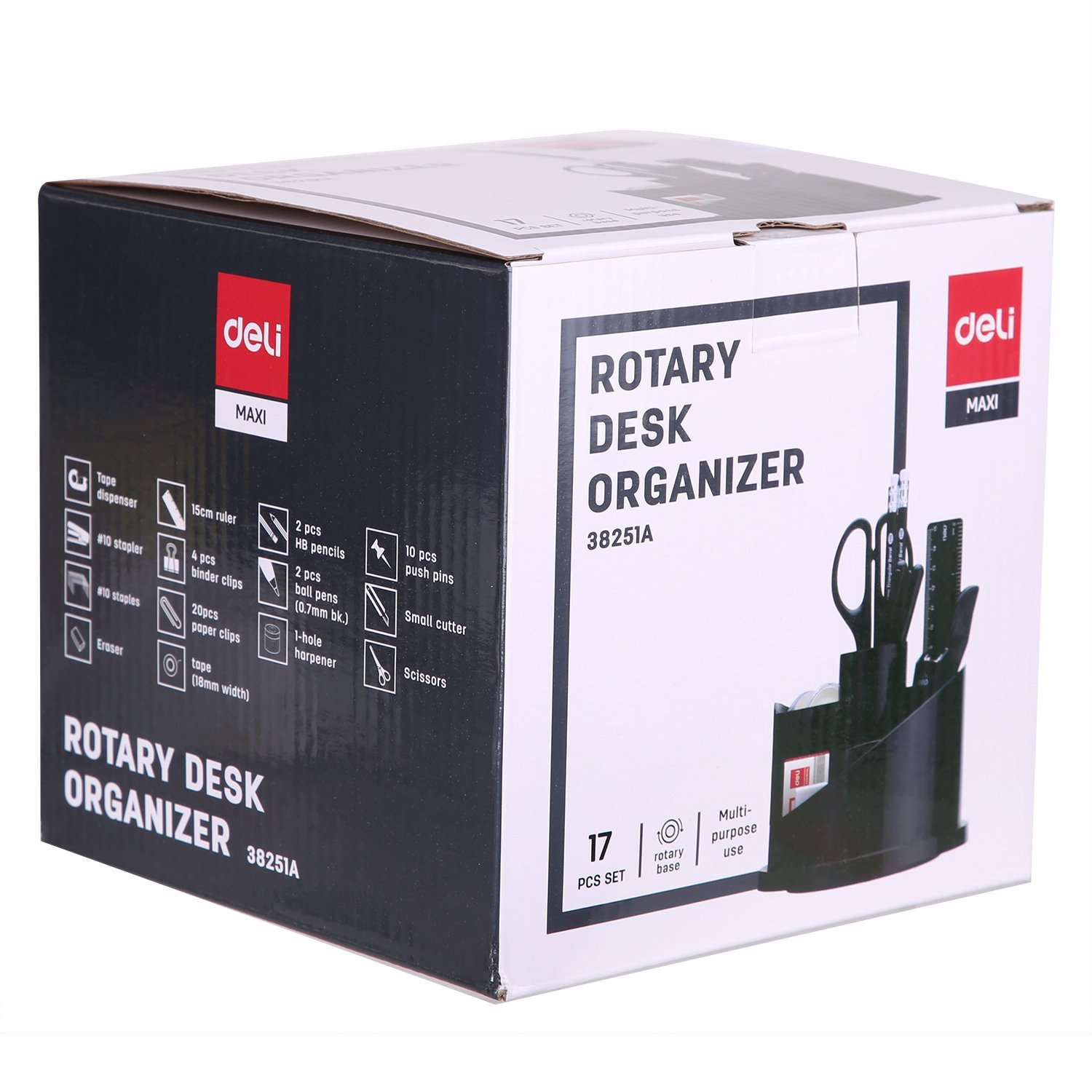 ديلي مجموعة قرطاسية عدة مكتب - φ153×145 مم - أسود - E38251A