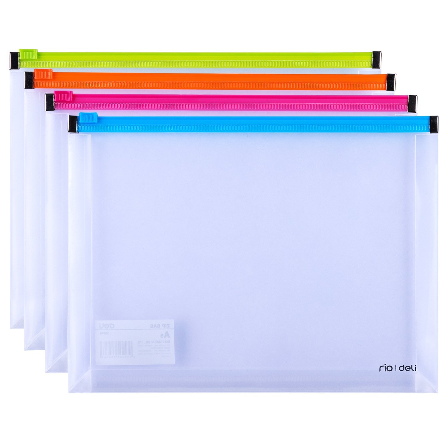 ديلي مصنف سحاب - قياس A5 - شفاف سحاب ملون - E38976