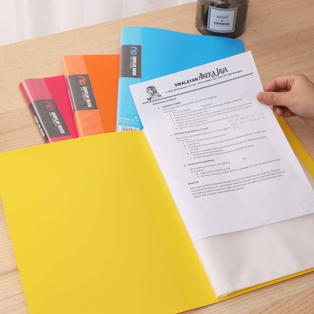 ديلي مصنف كتاب - 30 صفحة - قياس A4 - ألوان نيون (أزرق/ أحمر/ أخضر/ أصفر/ برتقالي) - E5033