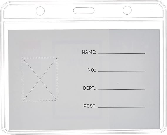 E5756 (5) ديلي بطاقة اسمية عرضية A2 - مع حبل تعليق أزرق - قياس البطاقة 68*95 مم - E5756
