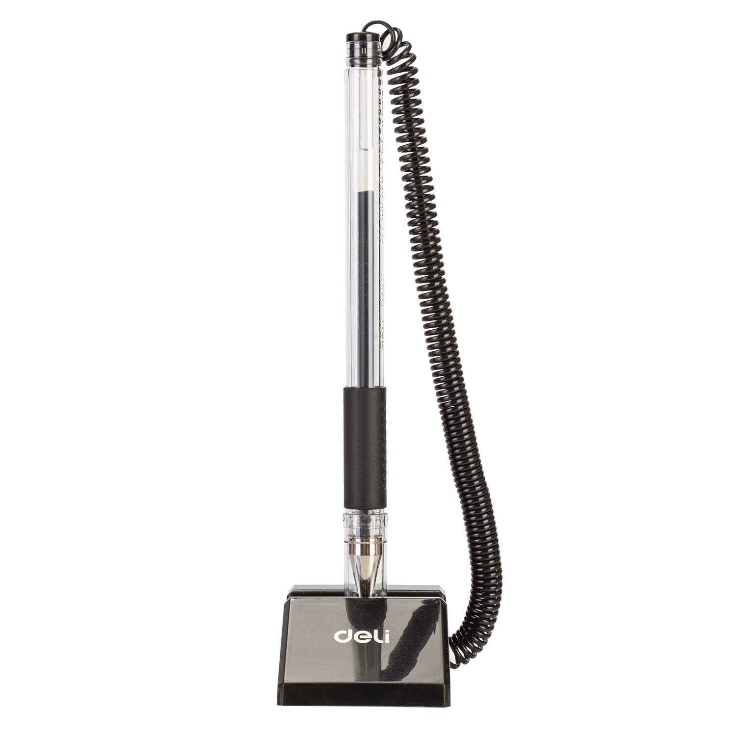 ديلي قلم مكتب حبر جل 0.5 مم - قاعدة تثبيت مع نابض حركة 180° للقلم - أسود - E6791-BK