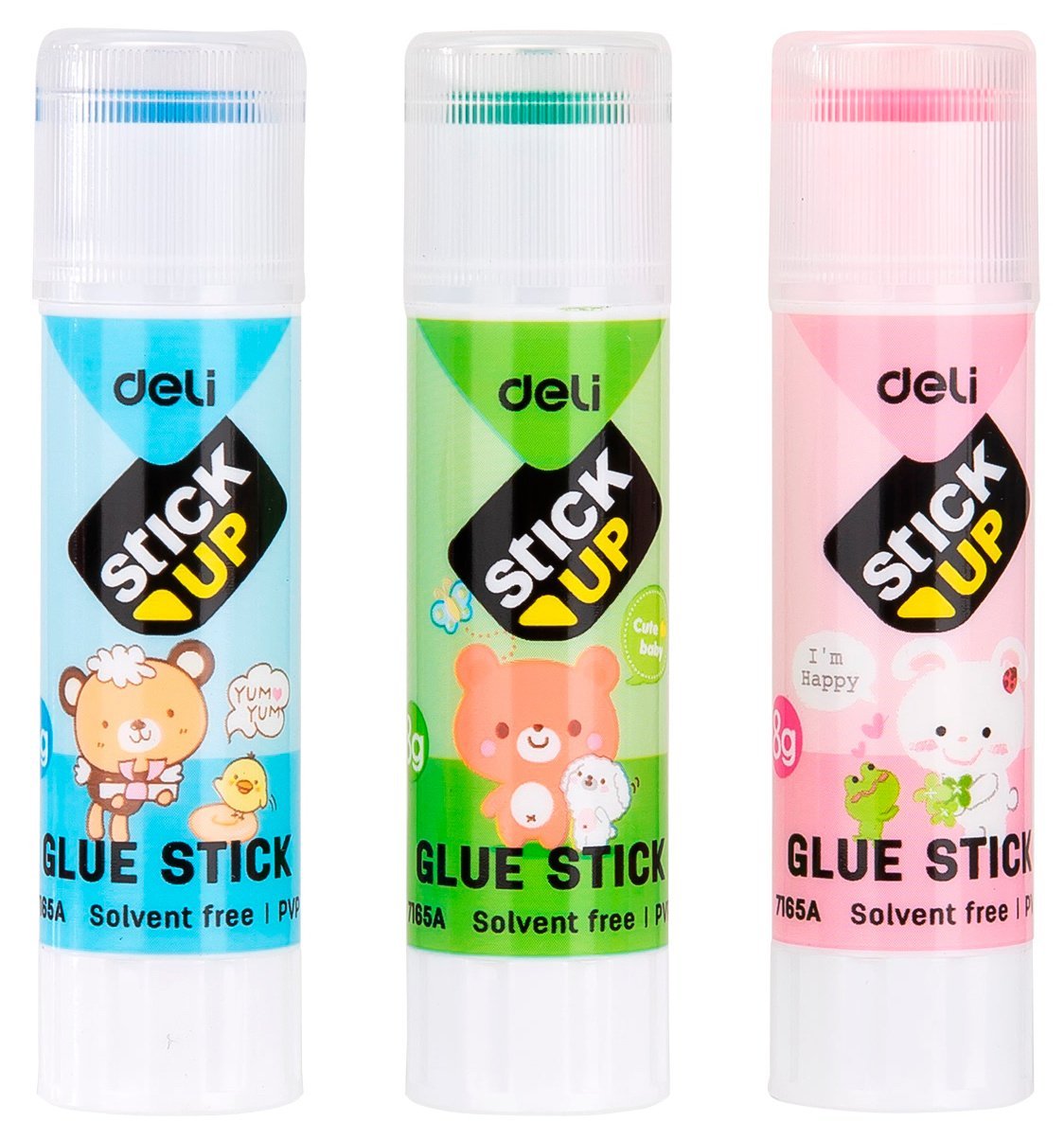 ديلي أصبع صمغ جاف - 8غ - رسومات أطفال - 3 ألوان مختلفة E7165A