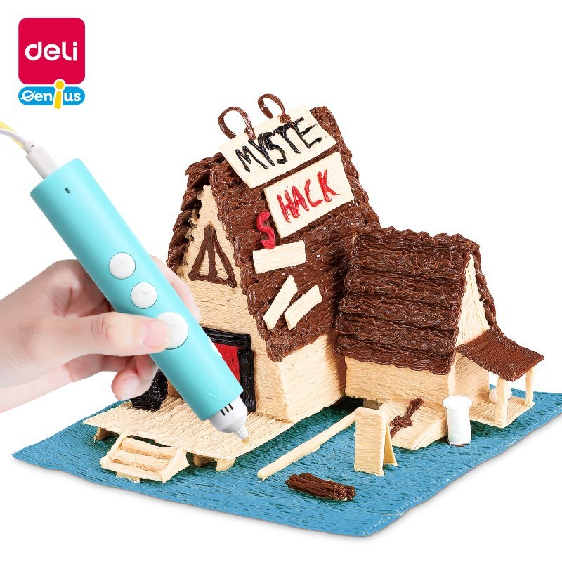 ديلي مجموعة أقلام طباعة ثلاثية الأبعاد - 5 ألوان/10 أمتار - أزرق - 74850