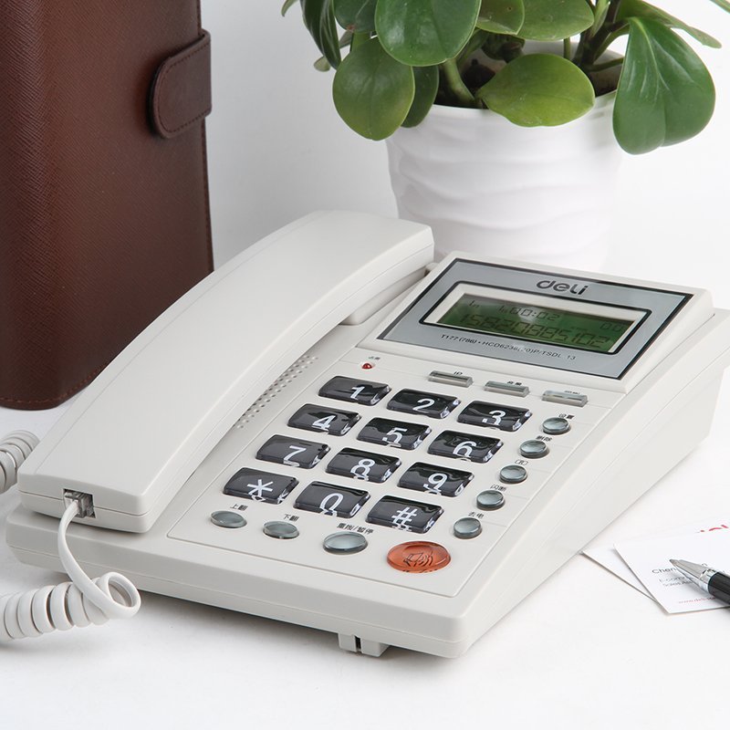 ديلي هاتف ثابت - 16 نغمة - ميزة الحساب - أسود / رمادي - 786