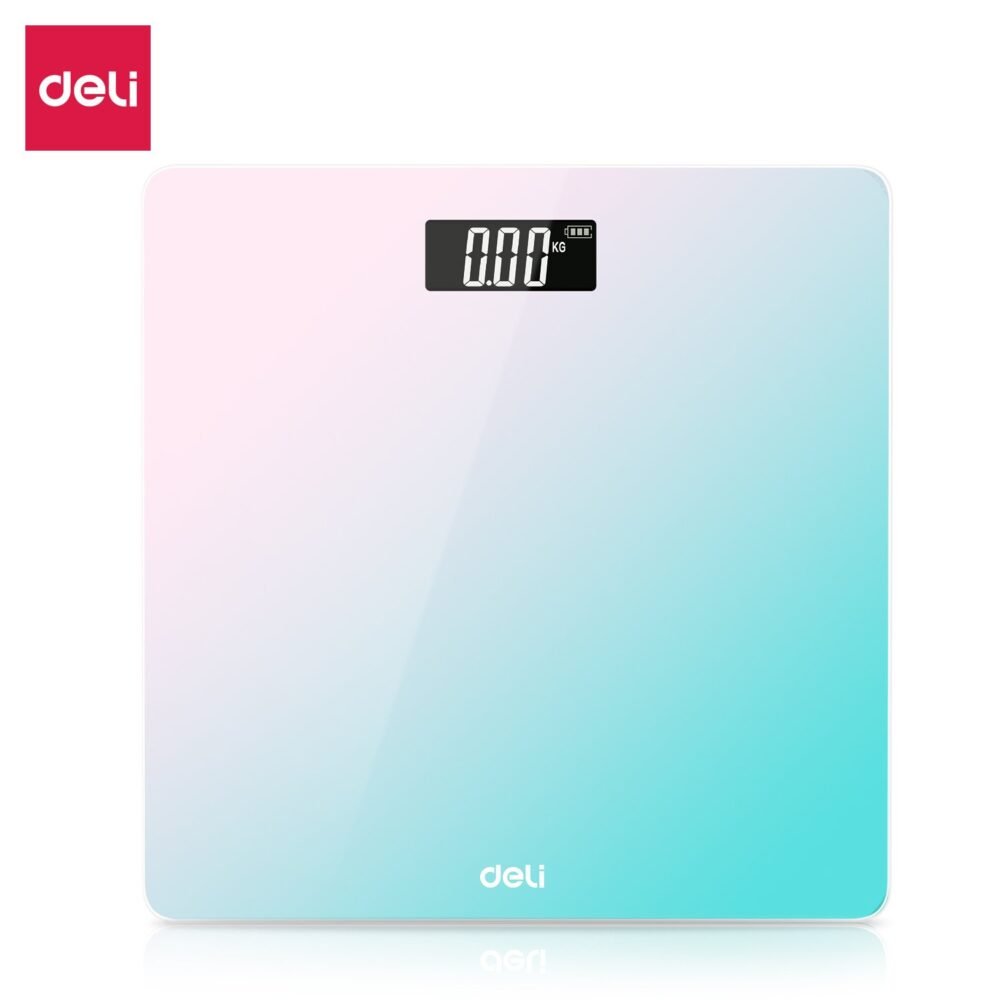 E86120-BI (5) ديلي ميزان أشخاص - شاشة رقمية - مساحة سطح 26*26 سم - أبيض،أسود،طيف أزرق، طيف زهر - E86120