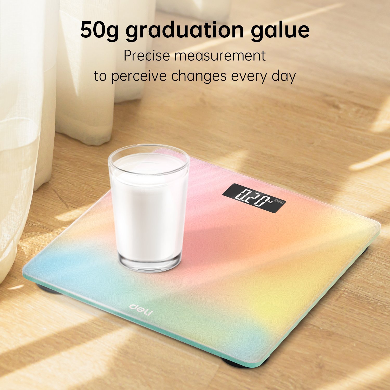 E86120-MU (3) ديلي ميزان أشخاص - شاشة رقمية - مساحة سطح 26*26 سم - أبيض،أسود،طيف أزرق، طيف زهر - E86120