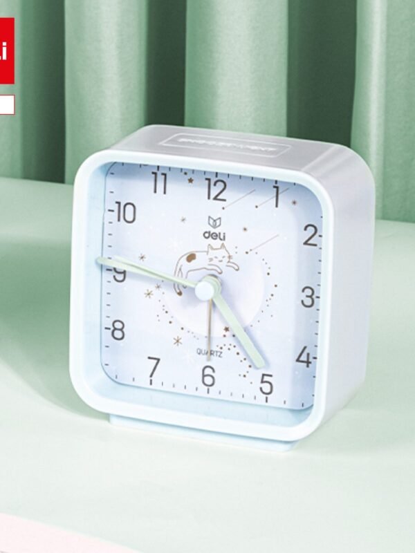 ديلي ساعة منبه مربعة - إضاءة خلفية - 82*40*88 مم - أزرق - 8851