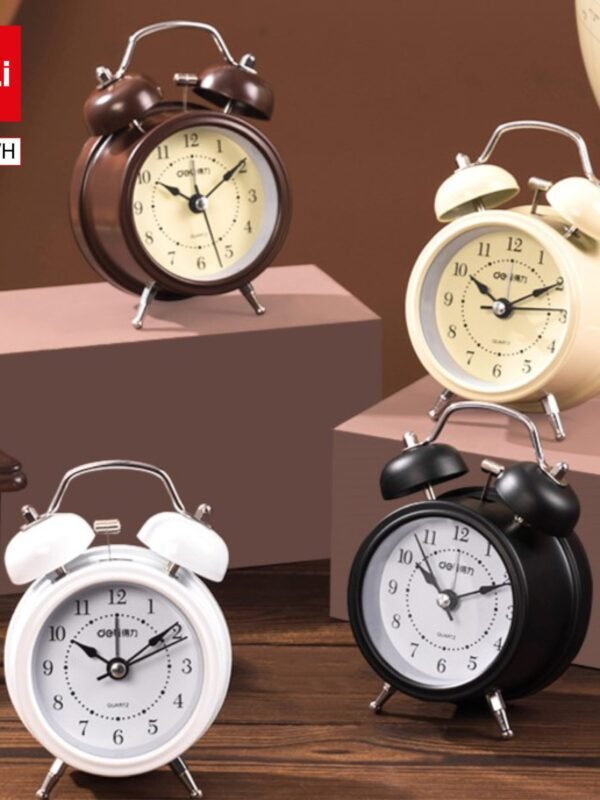 ديلي ساعة منبه جرس - 80*50*125 مم - أصفر/ أسود/ أبيض - 9024