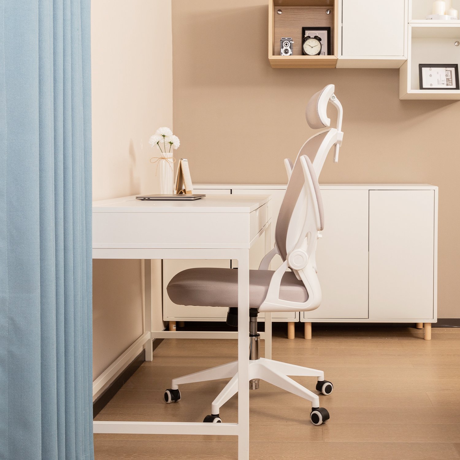 ديلي كرسي - مسند للذراع ناعم - 59*63*113- 123 سم- رمادي - E91025