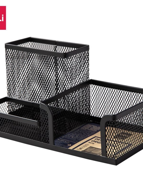 ديلي منظم مكتب شبك - 3 أقسام - 200*100*98 مم - أسود - E9175