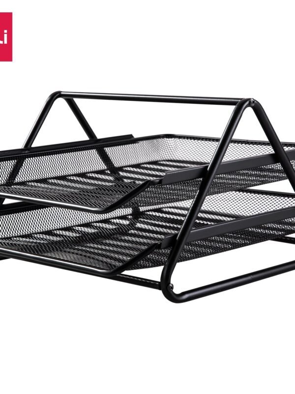 E9183 (4) ديلي ستاند تصنيف رفوف شبك - 2 رف - 350*274*185 مم - أسود - E9183