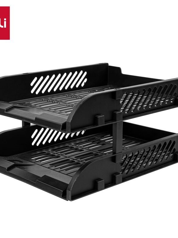 E9212 (4) ديلي ستاند تصنيف رفوف شبك - 2 رف - 325×241× 155 مم - أسود - E9212