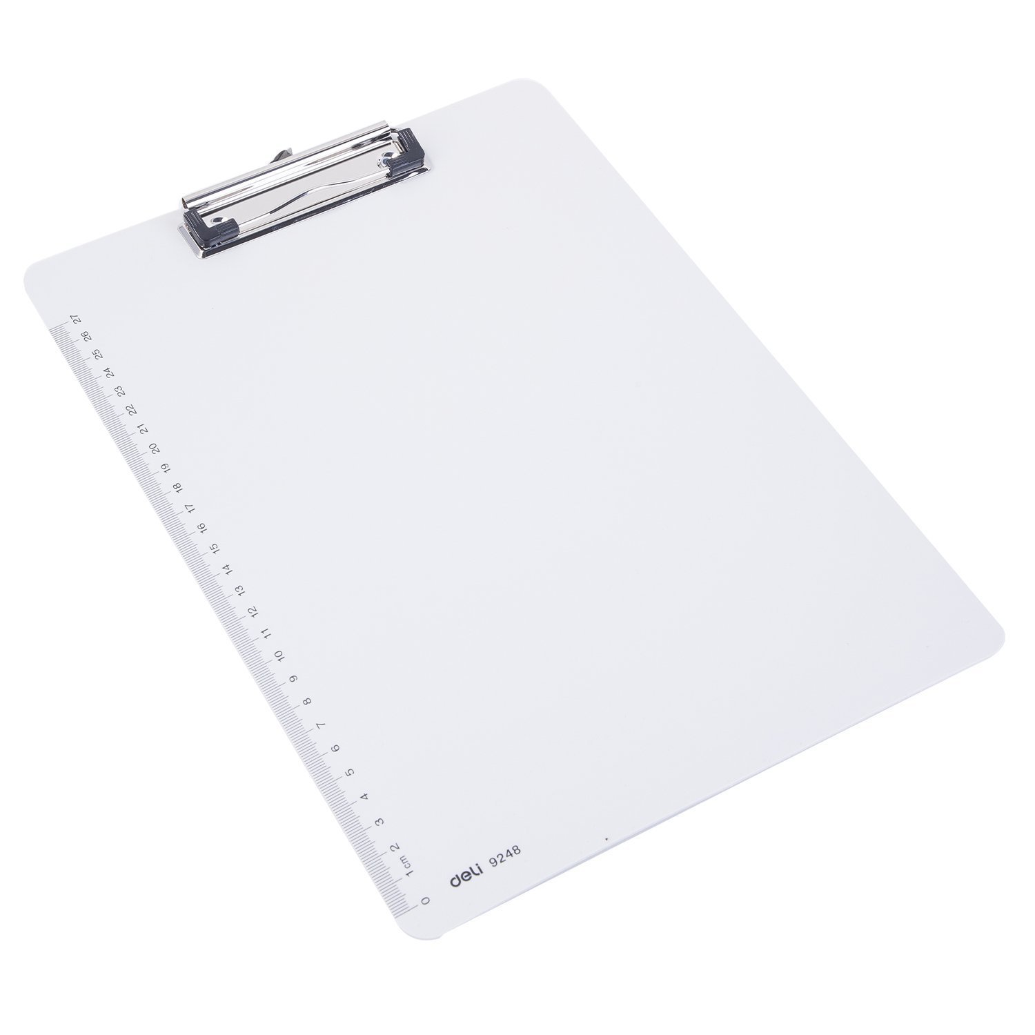 E9248 (3) ديلي مسند ورق بلاستيك - مسطر - علاقة معدن - قياس A4 - أبيض - E9248