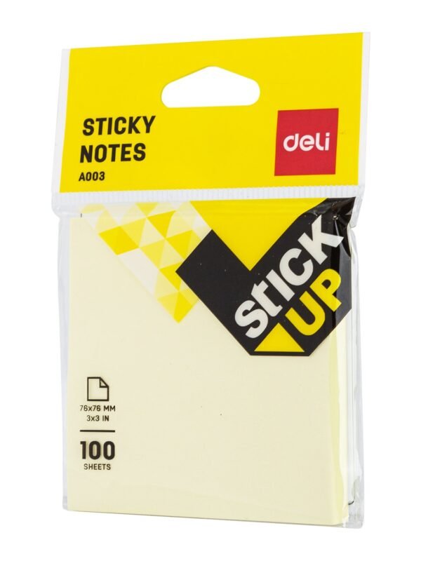 EA00352 (5) ديلي ملاحظات لاصقة - قياس 76*76 مم - 100 صفحات - أصفر - EA00352